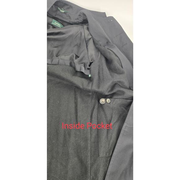 Ralph Lauren Black Mens 42R Trench Coat Removable Lining Classic Old Money Prep - Picture 3 of 7